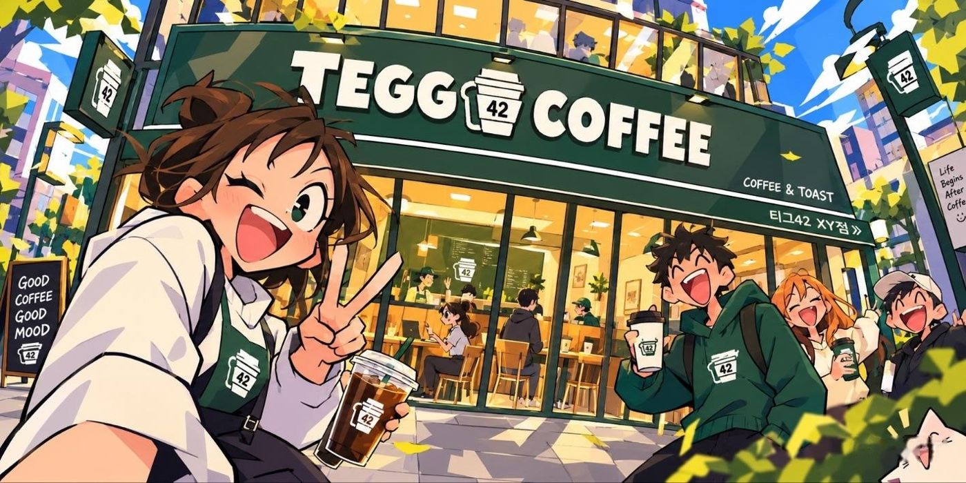 TEGG COFFEE 브랜드 무드 일러스트